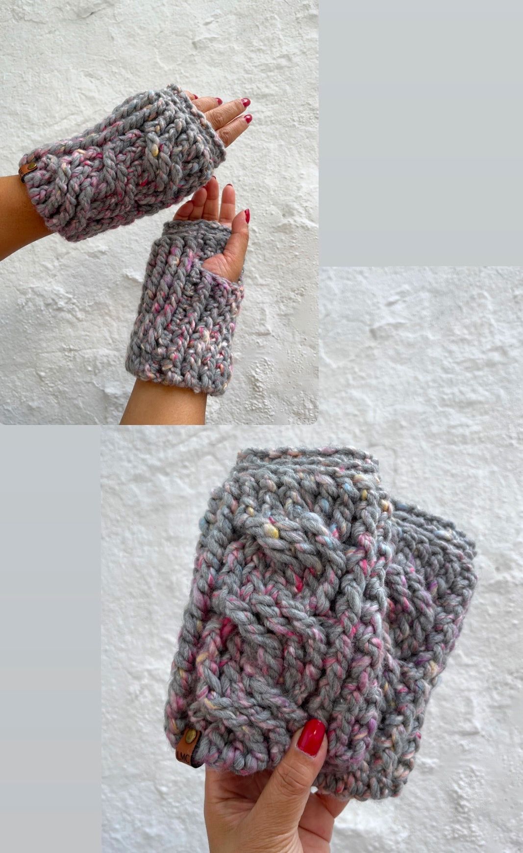 Chunky Cable Fingerless Gloves